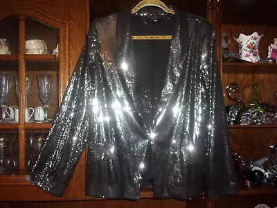 Buy Dorothy Perkins. NEW. Gorgeous Sequined Silver Jacket With False Pockets. UK 12. • 12.49£