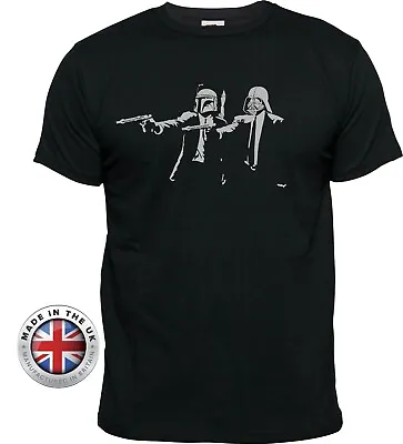 Buy Star Wars Boba Fett Vader Pulp Fiction Style Black T Shirt. Unisex+Ladies Fitted • 12.99£