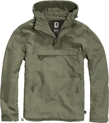 Buy Brandit Windbreaker 3001 Olive Smock Pullover Fleece Lined Tactical Lightweight • 41.95£