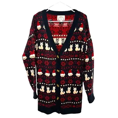 Buy V28 Christmas Sweater Preppy Cardigan Fair Isle Holiday Print Elevated Quality • 19.84£