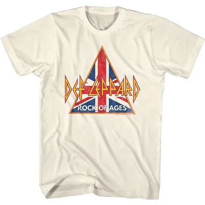 Buy Def Leppard Brittish Flag Rock Of Ages Adult T Shirt Metal Music Merch • 40.90£