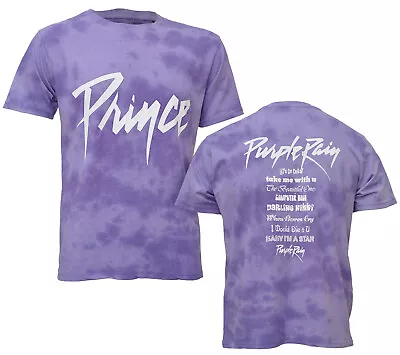 Buy Prince T Shirt Official Purple Rain Tracks Dip Dye Album Retro Rock Logo New • 15.25£
