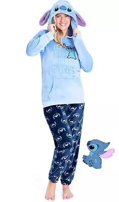 Buy Disney Lilo And Stitch Fluffy Cotton Loungewear Nightwear Pyjamas Set For Women • 42£