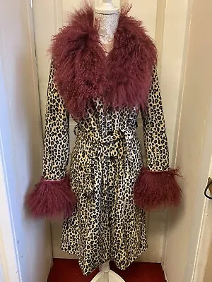 Buy Vintage Y2K Afghan Leopard Penny Lane Coat UK10 Rock & Roll Boho Hippy • 175£