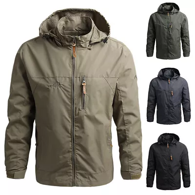 Buy Men Waterproof Jacket Winter Soft Shell Warm Coat Tactical Hoodie Military Coats • 14.24£