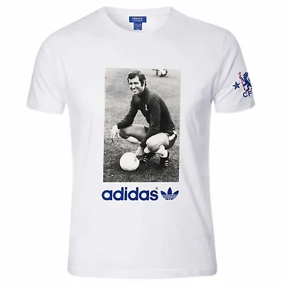 Buy Official Peter Osgood & Chelsea Retro Football T-Shirt By Adidas (100% Cotton) • 7.99£