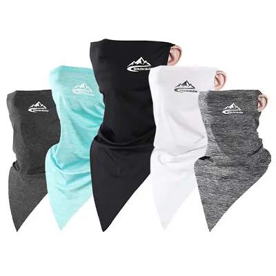 Buy Men Cycling Hiking Outdoor Cooling Neck Gaiter Sport Breathable Triangle Scarves • 6.85£