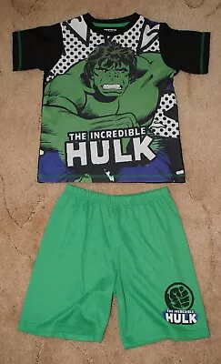 Buy Character.com Boys' Green/Black Marvel Incredible Hulk Short Pyjamas, Age 7-8 • 4.99£