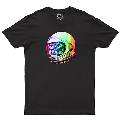 Buy Cat In Space Mens T Shirt Funny Rainbow Colorful Cat Helmat Kids Unisex Tee Top • 9.99£