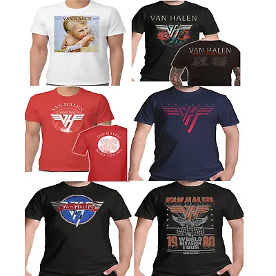 Buy Van Halen Classic Logo T Shirt OFFICIAL 1984 Album World Tour Concert '80 New • 14.49£