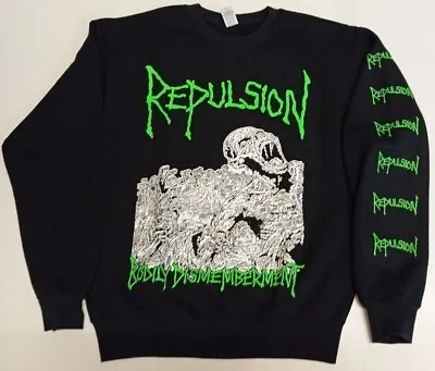 Buy Repulsion Sweatshirt Death Metal Grindcore Impetigo Nasum Rotten Sound Torsofuck • 56.53£