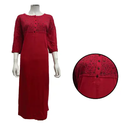 Buy Ladies Maternity Nightdress Cute Flowers Button And Dots Pyjamas Size WMS-6XL • 11.99£