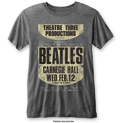 Buy The Beatles Carnegie Hall Grey Unisex T-Shirt New & Official Music Merch 2XL • 11.50£