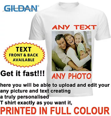 Buy Personalised T-shirt Custom Your Image Printed Stag Hen Party Men Women Kids DTG • 11.99£