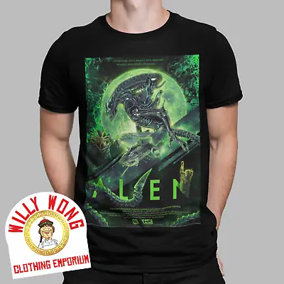 Buy Alien T-Shirt Retro Green Movie Aliens Action 80s 90s Action Space SCIFI Classic • 11.39£