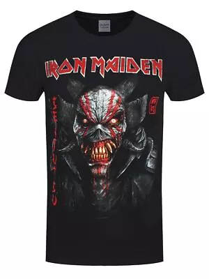 Buy Iron Maiden T-shirt Senjutsu Back Cover Vertical Logo Men's Black • 16.99£