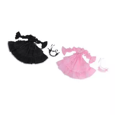 Buy Handmade Gothic Lace Dress & Headband Clothing Kit /3 BJD SD  Dollfie  AOD • 17.89£