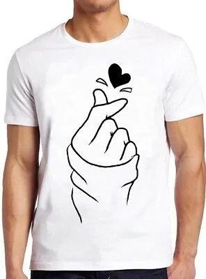 Buy Finger Heart Korean Love Music Heart Band Kpop Kdrama Drama Gift T Shirt M939 • 6.70£