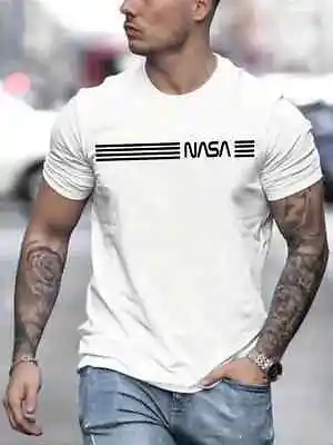 Buy Nasa Letter Print T Shirt For Men Inspired Space Crafts Round Neck Style Soft Te • 8.79£