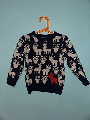 Buy Next Boys Christmas Jumper Age 3-4 Years • 3.50£