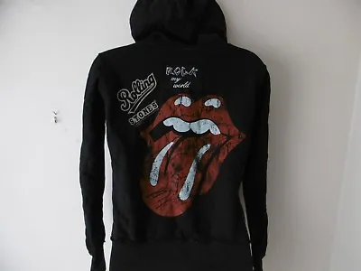 Buy *new* Rolling Stones Lick Ladies Black Hoodie Size Xs 6 Rock My World Brand • 11.79£