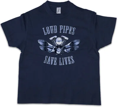Buy LOUD PIPES SAVE LIVES Kids Boys T-Shirt Live To Biker SAMCRO Ride Rocker Club • 16.99£