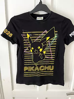 Buy Vintage 2019 Pokemon Pikachu T-Shirt Black -SIZE 11-12Y • 8.11£