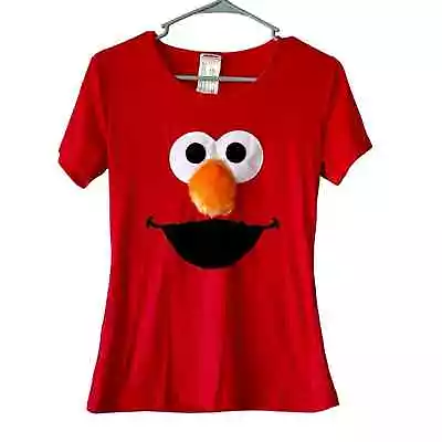 Buy Sesame Street Elmo Rare Fuzzy Nose Red T Shirt Size Medium  • 23.22£