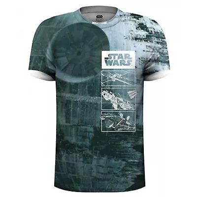 Buy Death Star Star Wars Sub Tie Fighter Licensed Tee T-Shirt Men • 6.85£