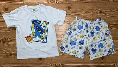 Buy Sesame Street Boys Pajamas Cookie Monster Short Kids PJs Size 10* Child • 9.27£