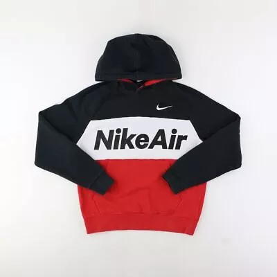 Buy Nike Hoodie Retro Nike Air Sweatshirt Hoodie Black And Red Size Extra Small • 49.95£
