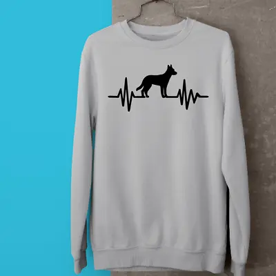 Buy Dog Heart Beat Sweatshirt Animal Pet Rate Pulse Lovers Funny Retro Novelty Gifts • 15.99£