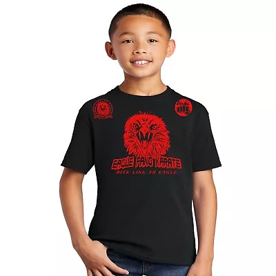 Buy Eagle Fang Kids Size Cobra Kai No Mercy Karate Kid Netflix Series T Shirt Top • 13.42£