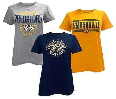 Buy Adidas Women's NHL Nashville Predators Hockey (3 Pack) Crew Tees T-Shirt (S) • 28.37£