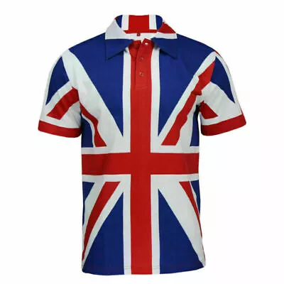 Buy Union Jack  Shirt Collar Size:S M L XL 2XL 3XL 4XL 5XL Cotton With Printing MARK • 15.23£