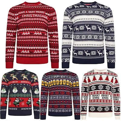 Buy Mens Christmas Jumper Pullover Novelty Xmas Ladies Women's Unisex Sweater Santa • 14.98£