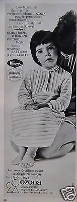Buy 1968 Ozona Girl's Pajamas & Nightwear Advertising - Advertising • 3.08£
