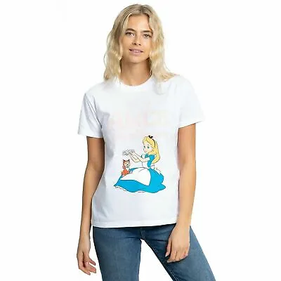 Buy Official Disney Ladies T-Shirt Alice Spring White Sizes S - XL • 10.49£