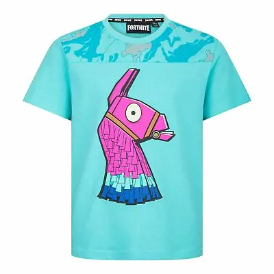 Buy FORTNITE | Official ALPACA Blue Youth T-Shirt Short Sleeved Shirt Age 8 Years • 12.99£