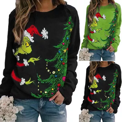 Buy Christmas Hoodie Long Sleeves Jumper Coats Zip Tops Xmas Sweatshirtsणि • 15.91£