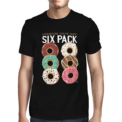 Buy 1Tee Mens Check Out My Six Pack Donut Lover  T-Shirt • 7.99£