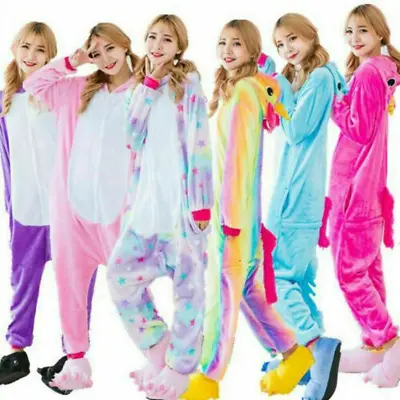 Buy UK Adult Unicorn Unisex Women Kigurumi Animal Cosplay Costume Onesi886 Pajamas • 22.43£