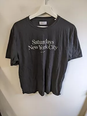Buy Saturdays NYC Shirt Mens Extra Large Black Heavyweight Clean Essential Logo • 12.41£