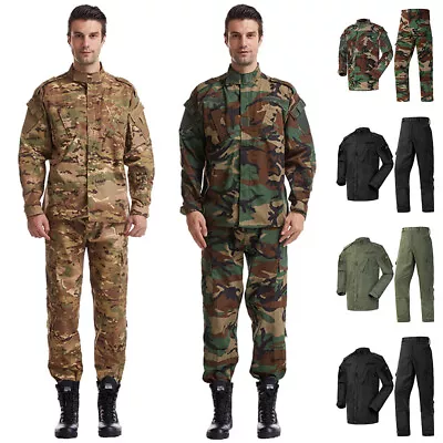 Buy Mens Tactical Combat Military Uniform Jacket Camouflage Army Suits Coat Pant Set • 30.99£