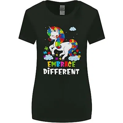 Buy Autism Unicorn Embrace Different Autistic Womens Wider Cut T-Shirt • 9.99£