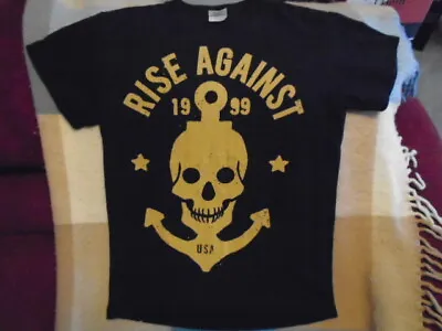 Buy RARE Rise Against SHIRT Small PUNK ROCK 1999 Skull Anchor 88 Fingers Louie Gwar  • 14.17£