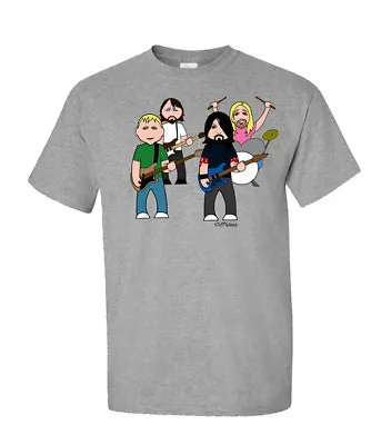 Buy Flu Fighters By VIPwees Mens Quality Cotton T-Shirt Music Inspired Foo Fighters • 13.99£
