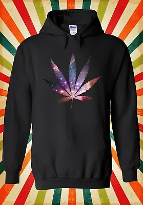 Buy Weed Leave Galaxy Space High Funny Men Women Unisex Top Hoodie Sweatshirt 1496 • 17.95£