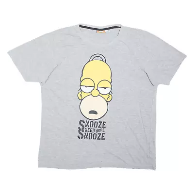 Buy THE SIMPSONS Homer Mens T-Shirt Grey M • 6.99£