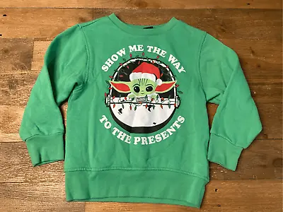 Buy Star Wars Baby Yoda XS Kids Sweater Christmas Presents Green • 8.70£